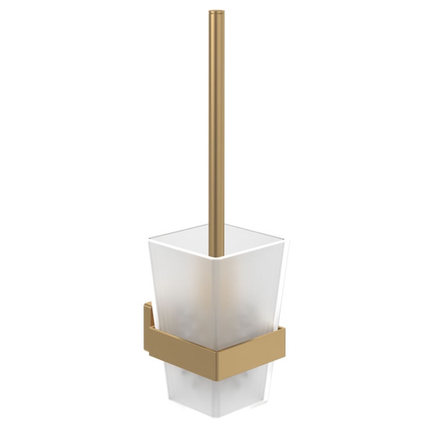 Cutout image of Villeroy & Boch Elements Striking Brushed Gold Toilet Brush Set